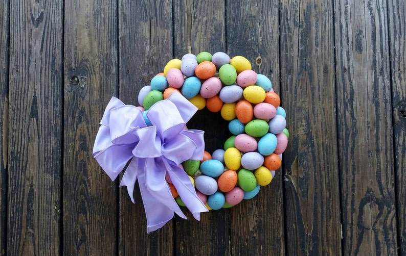 Easter Wreath, Easter Egg Wreath, Speckled Egg Wreath, Egg Wreath, Spring Wreath image 1