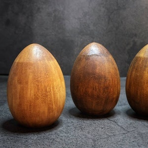 Decorative Easter Eggs, Easter Eggs, Wood Eggs, Two Stained Wood Eggs image 7