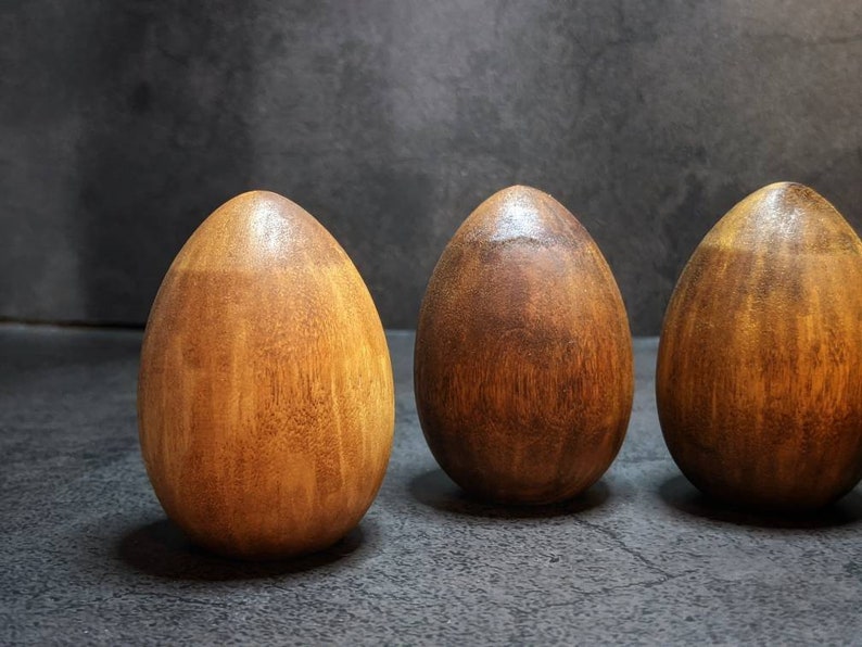 Decorative Easter Eggs, Easter Eggs, Wood Eggs, Two Stained Wood Eggs image 7