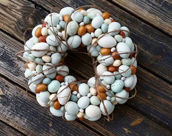 Easter Wreath, Rustic Egg Wreath, Egg Wreath, Easter Egg Wreath