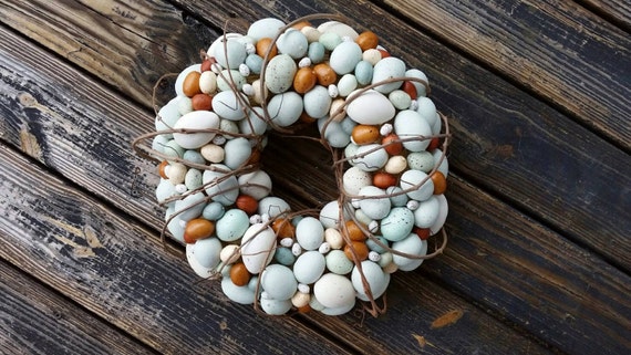 Easter Wreath, Rustic Egg Wreath, Egg Wreath, Easter Egg Wreath