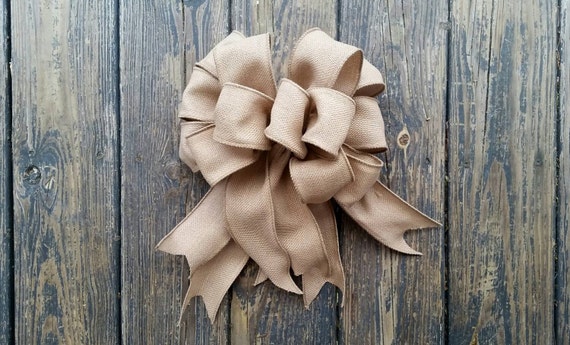 Burlap Bow, Faux Burlap Bow