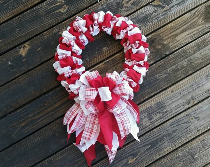 Christmas Wreath, Ribbon Wreath, Holiday Wreath, Holiday Decor, Christmas Decor Etsy