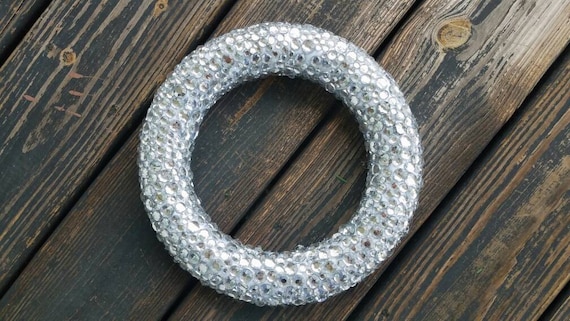 Jeweled Wreath, Gemstone Wreath, Wedding Wreath, Holiday Wreath, Christmas Wreath
