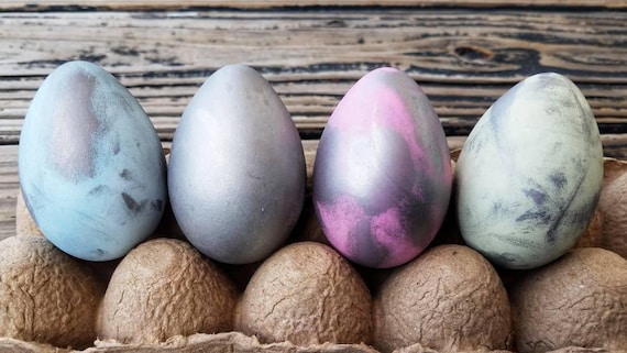 Decorative Easter Eggs, Easter Eggs, Metallic Eggs, Metal Leaf Eggs, Gilded Eggs, Distressed Silver Eggs
