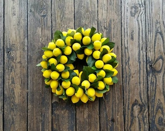 Sugared Lemon Wreath, Christmas Wreath