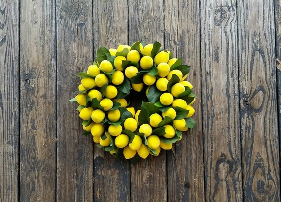 Sugared Lemon Wreath, Christmas Wreath