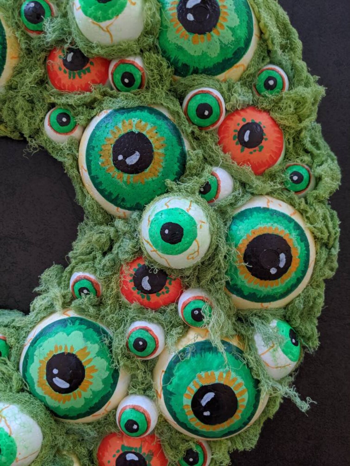 Halloween Wreath Eyeball Wreath Eyeball Halloween Wreath Etsy