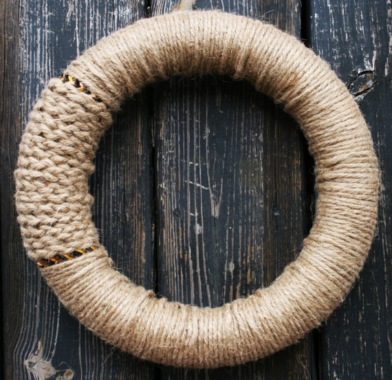 Wreath, Leather and Jute Wreath