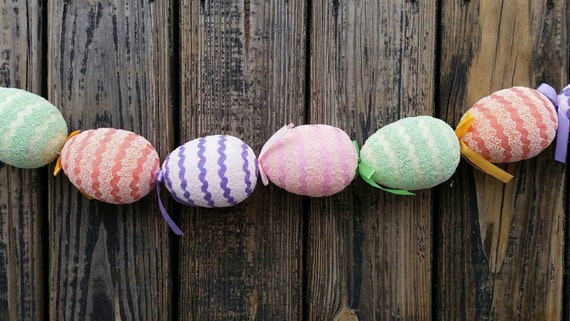 Reserved for S Clearance Easter Egg Garland, Easter Garland, Egg Garland with Four Inch Styrofoam Eggs