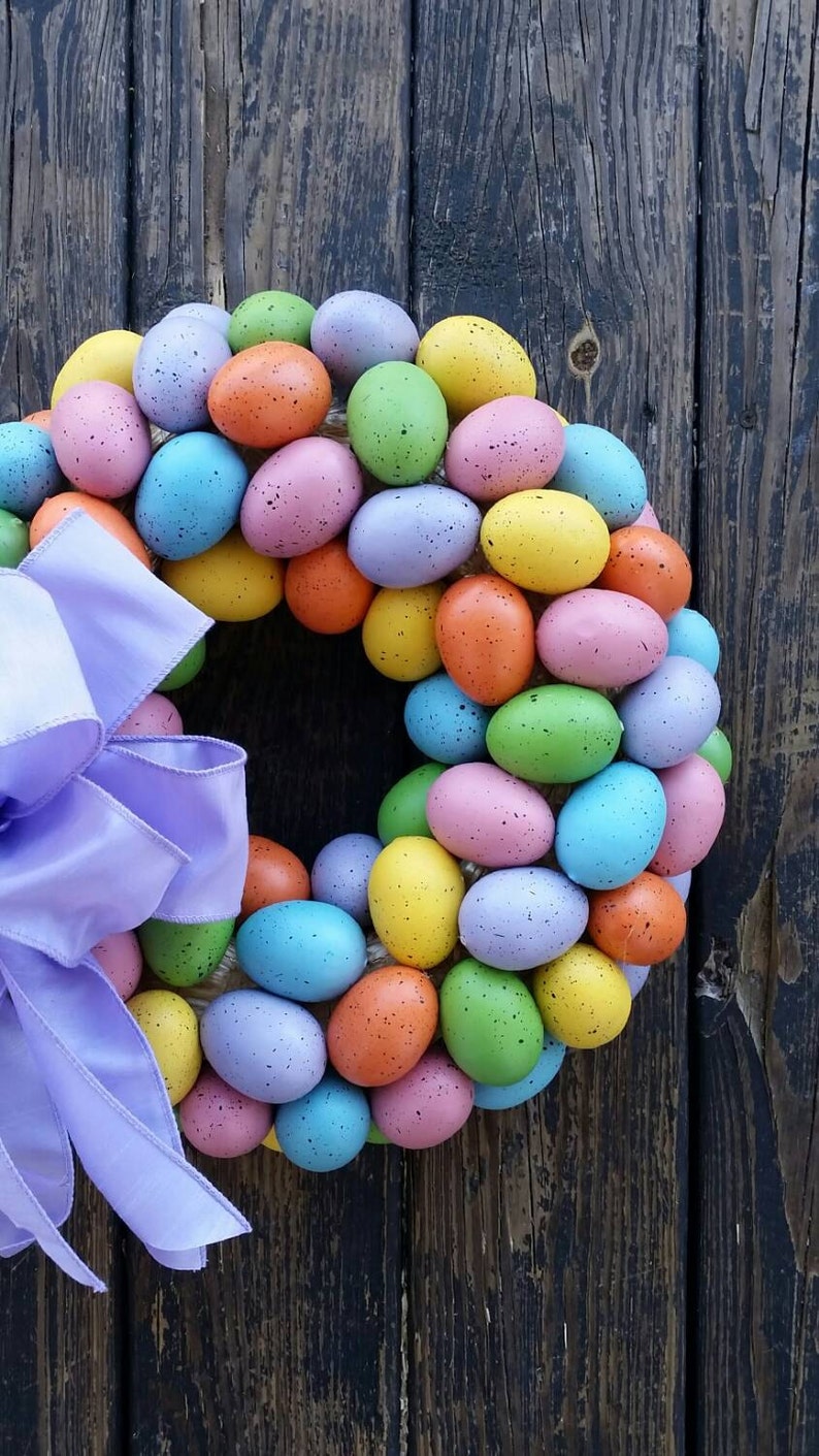 Easter Wreath, Easter Egg Wreath, Speckled Egg Wreath, Egg Wreath, Spring Wreath image 2