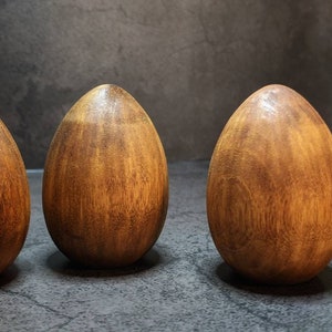 Decorative Easter Eggs, Easter Eggs, Wood Eggs, Two Stained Wood Eggs image 4