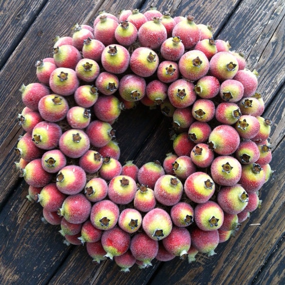 Fruit Wreath, Sugared Pomegranate Fruit Wreath