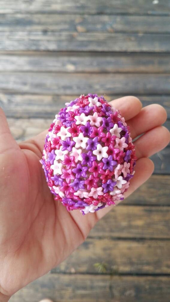 Decorative Easter Eggs, Easter Eggs, Beaded Eggs,
