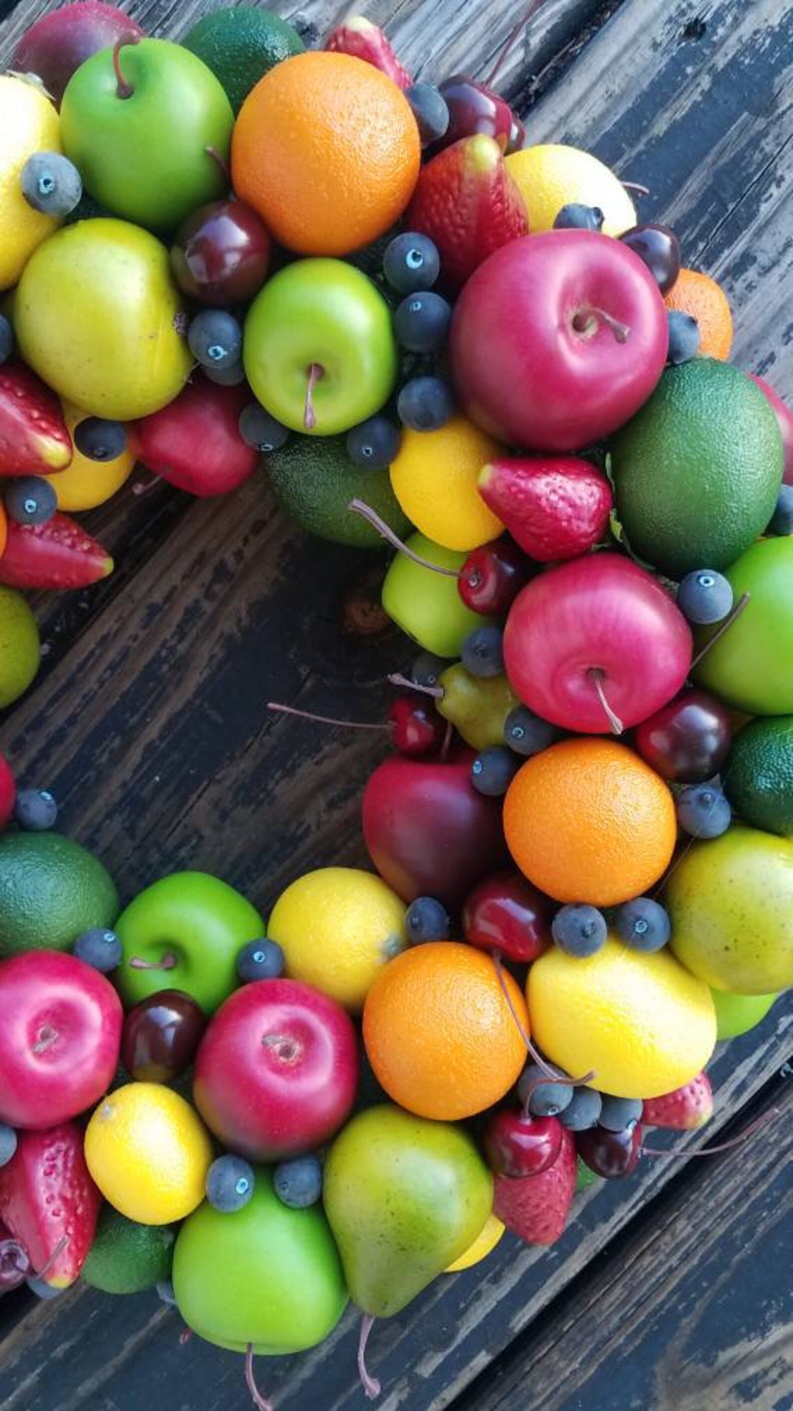 Fruit Wreath Artificial Miniature Fruit Wreath Etsy