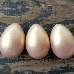 Decorative Easter Eggs, Easter Eggs, Metallic Eggs, Metal Leaf Eggs, Rose Gold Eggs