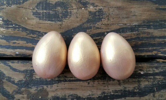 Decorative Easter Eggs, Easter Eggs, Metallic Eggs, Metal Leaf Eggs, Rose Gold Eggs