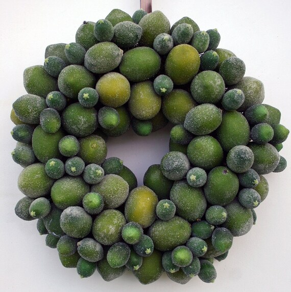 Fruit Wreath, Sugared Lime Fruit Wreath