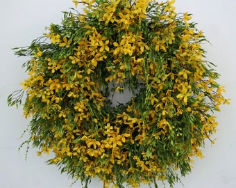 Spring Wreath, Summer Wreath, Easter Wreath, Forsythia Wreath