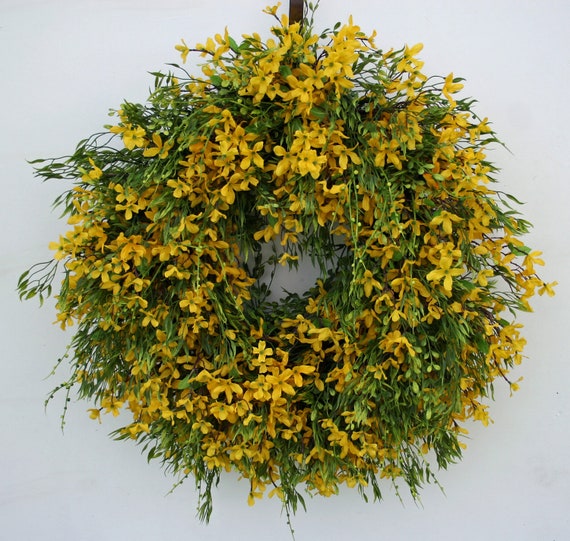 Spring Wreath, Summer Wreath, Easter Wreath, Forsythia Wreath