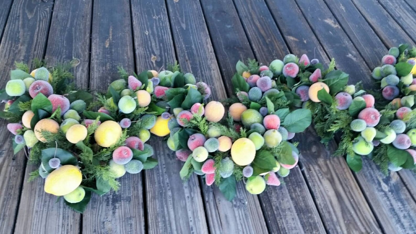 Garland Fruit Garland Sugared Fruit Garland Christmas Etsy