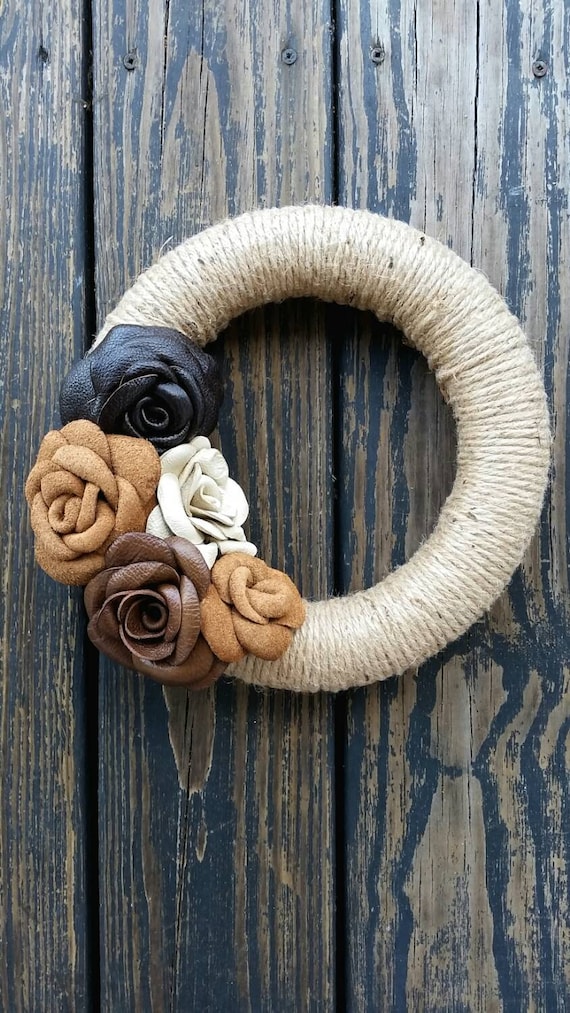 Leather and Jute Wreath
