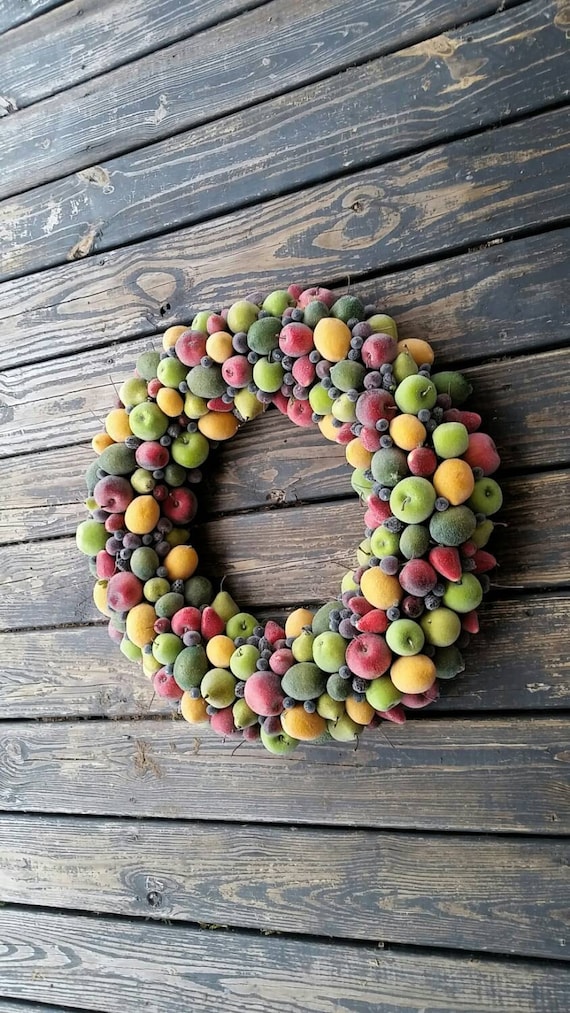 Christmas Wreath, Sugared Fruit Wreath