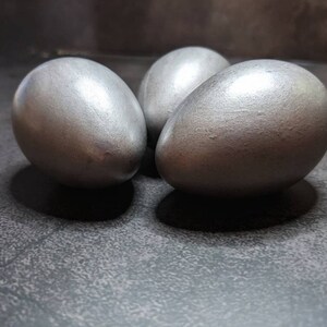 Decorative Easter Eggs, Easter Eggs, Metallic Eggs, Pewter Gilded Eggs image 4