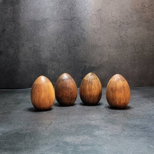 Decorative Easter Eggs, Easter Eggs, Wood Eggs, Two Stained Wood Eggs image 6