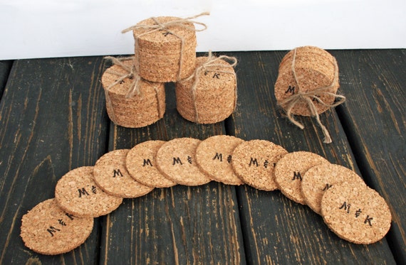 Bulk Cork Coasters, Personalized Bulk Cork Coaster for Weddings and Parties