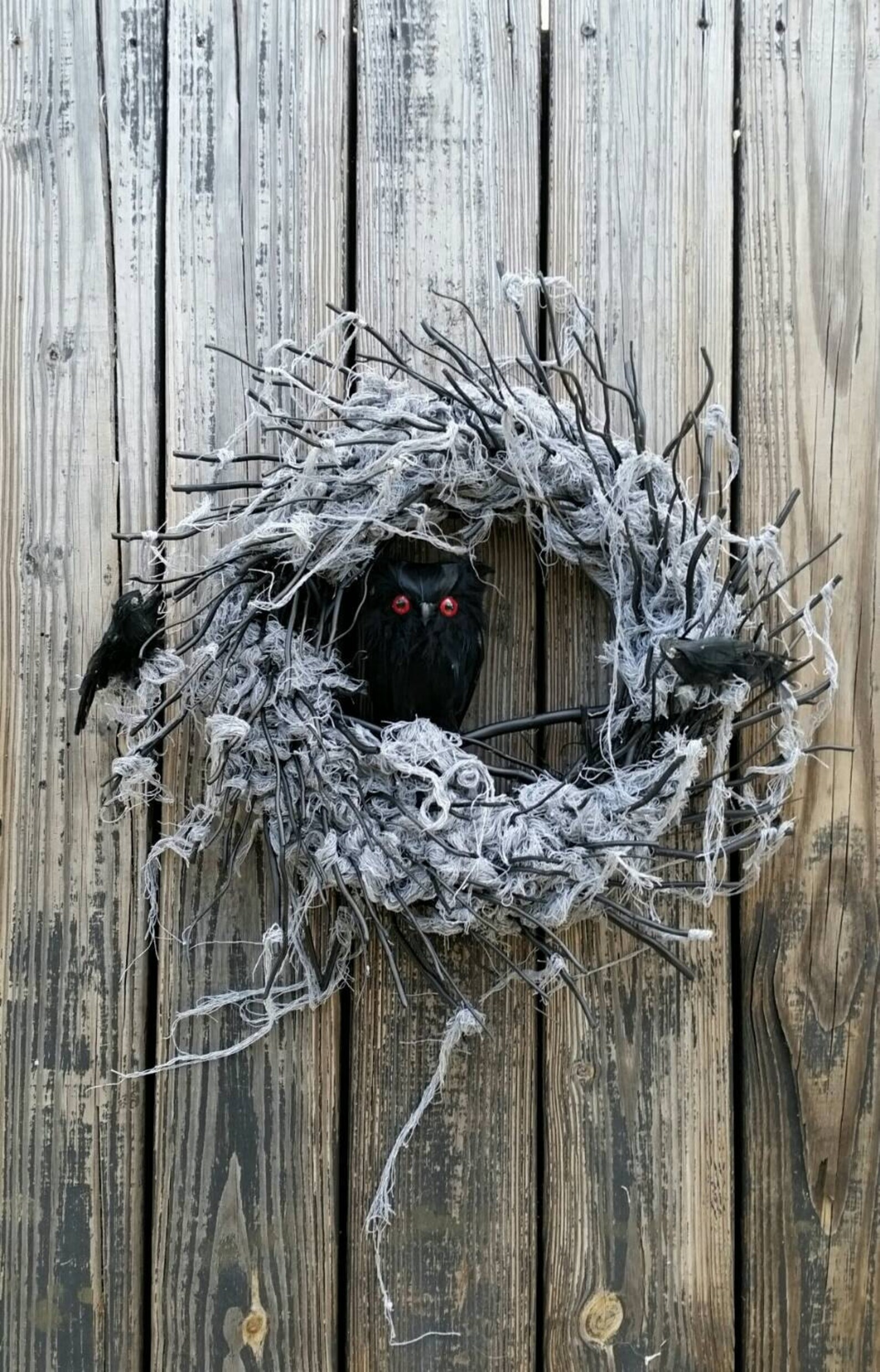 Halloween Wreath Gossamer Black Twig Wreath Black Twig Etsy