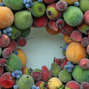 Christmas Wreath, Sugared Fruit Wreath image 5