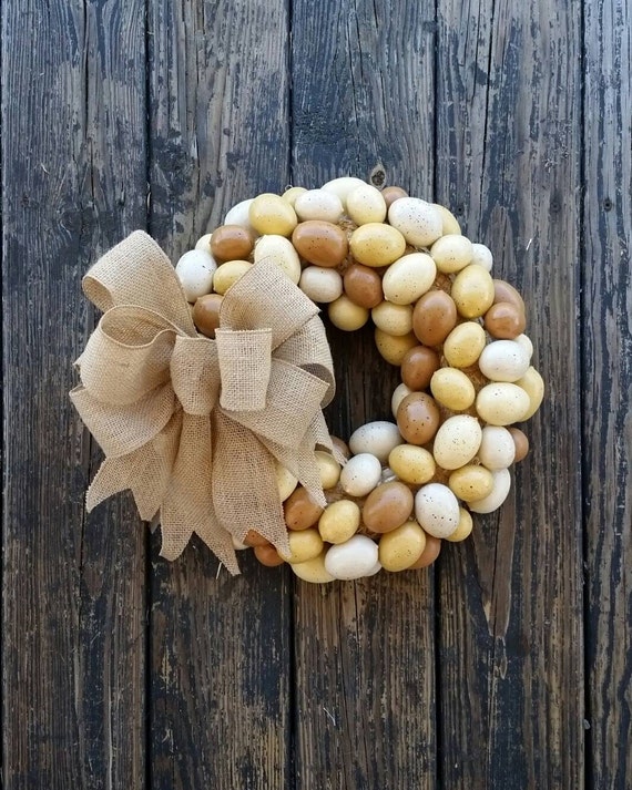 Easter Wreath, Rustic Egg Wreath, Egg Wreath, Easter Egg Wreath