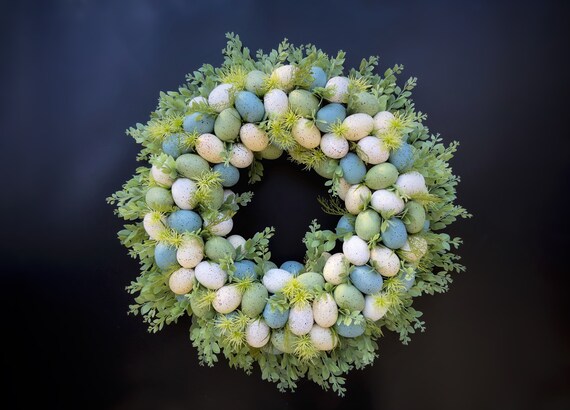 Easter Wreath, Spring Wreath, Farmhouse Egg Wreath