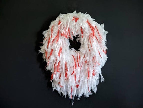 Halloween Wreath,  Bloody  Gauze Wreath, Mummy Wreath, Ghost Wreath