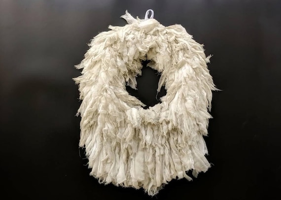 Halloween Wreath, Ghost Wreath, Aged Gauze Mummy Wreath
