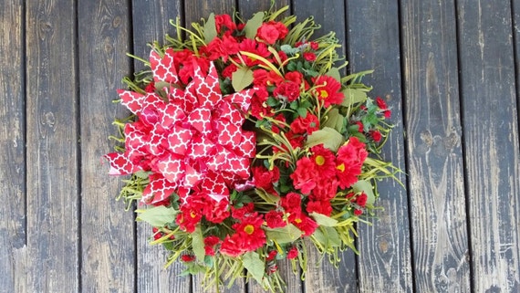 Spring Wreath, Summer Wreath, Easter Wreath, Valentine's Day Wreath, Extra Large Wreath
