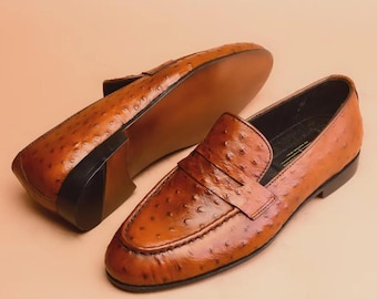 Handmade Genuine Leather Loafers for Men – Luxury and Stylish Exotic Slip-On Dress Shoes