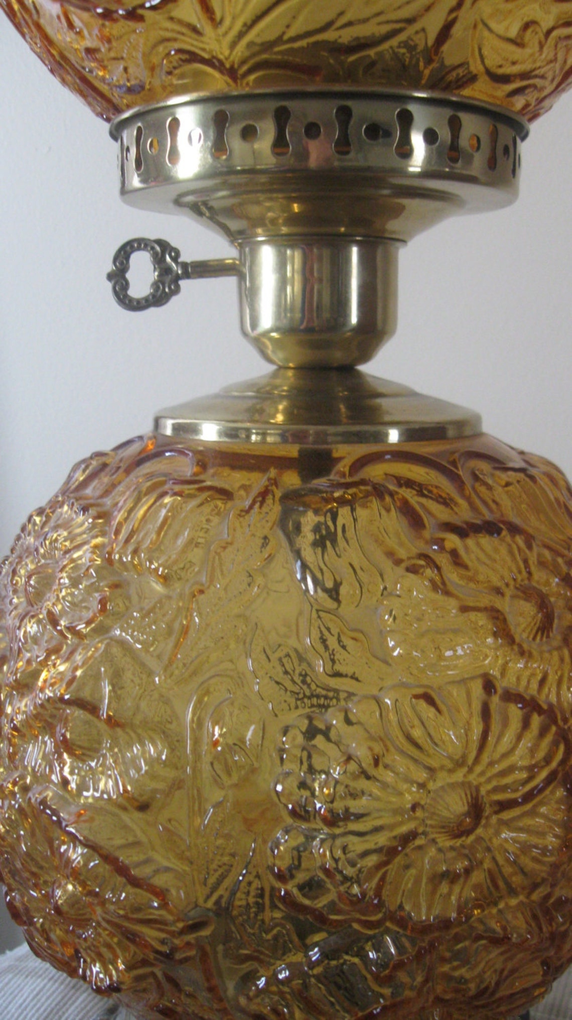 Vintage Fenton Gone with the Wind Lamp Etsy