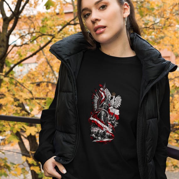 Polish Winged Hussar Long Sleeve Shirt, Heritage Tee, Slavic Warrior Design