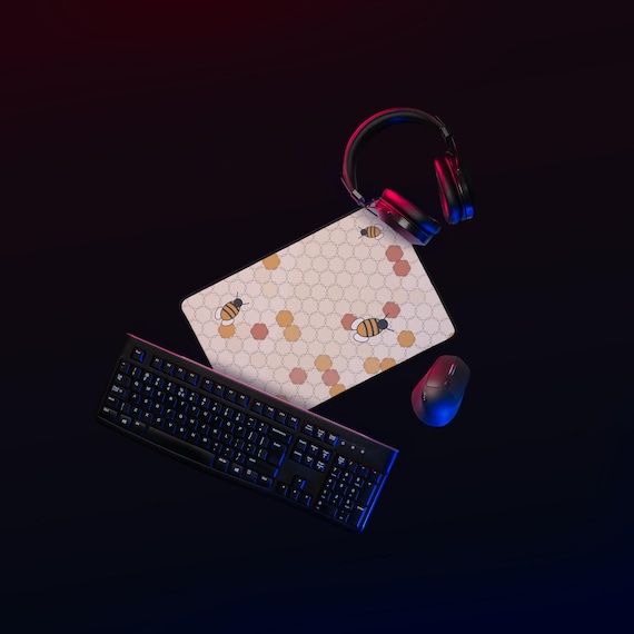 Honeycomb Bee Desk Mat, 12 × 18 Inch