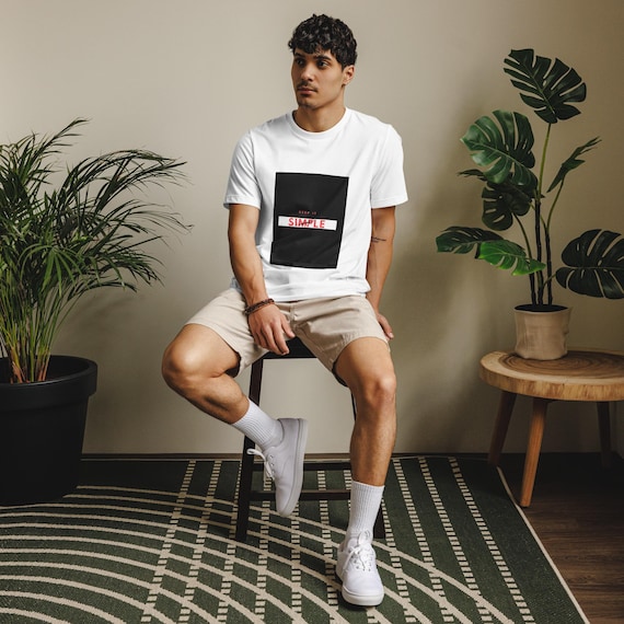 Black and White Graphic T-Shirt, Minimalist Streetwear Tee, Modern Unisex Graphic Shirt