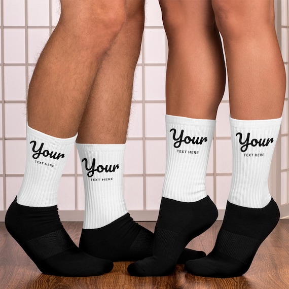 Personalized Text Socks, Custom Message, Personalized Gift for Him or Her