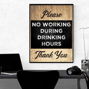 Funny drinking quote beer Happy Hour wall art 8 by 10 print at home digital file