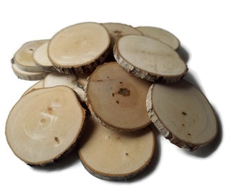 200 Maple Tree Slice Completely Dried and Lightly Sanded:3 to 3.5" Dia 1/4" Thick  Standard Quality-Bark Attachment-Coasters-Ornaments