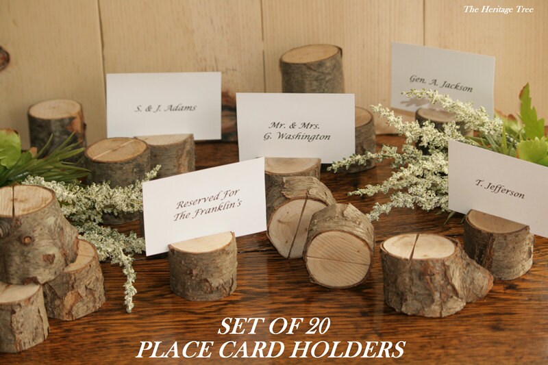 20 Rustic Place Card Holder Escort Card Holder Place Holder Etsy