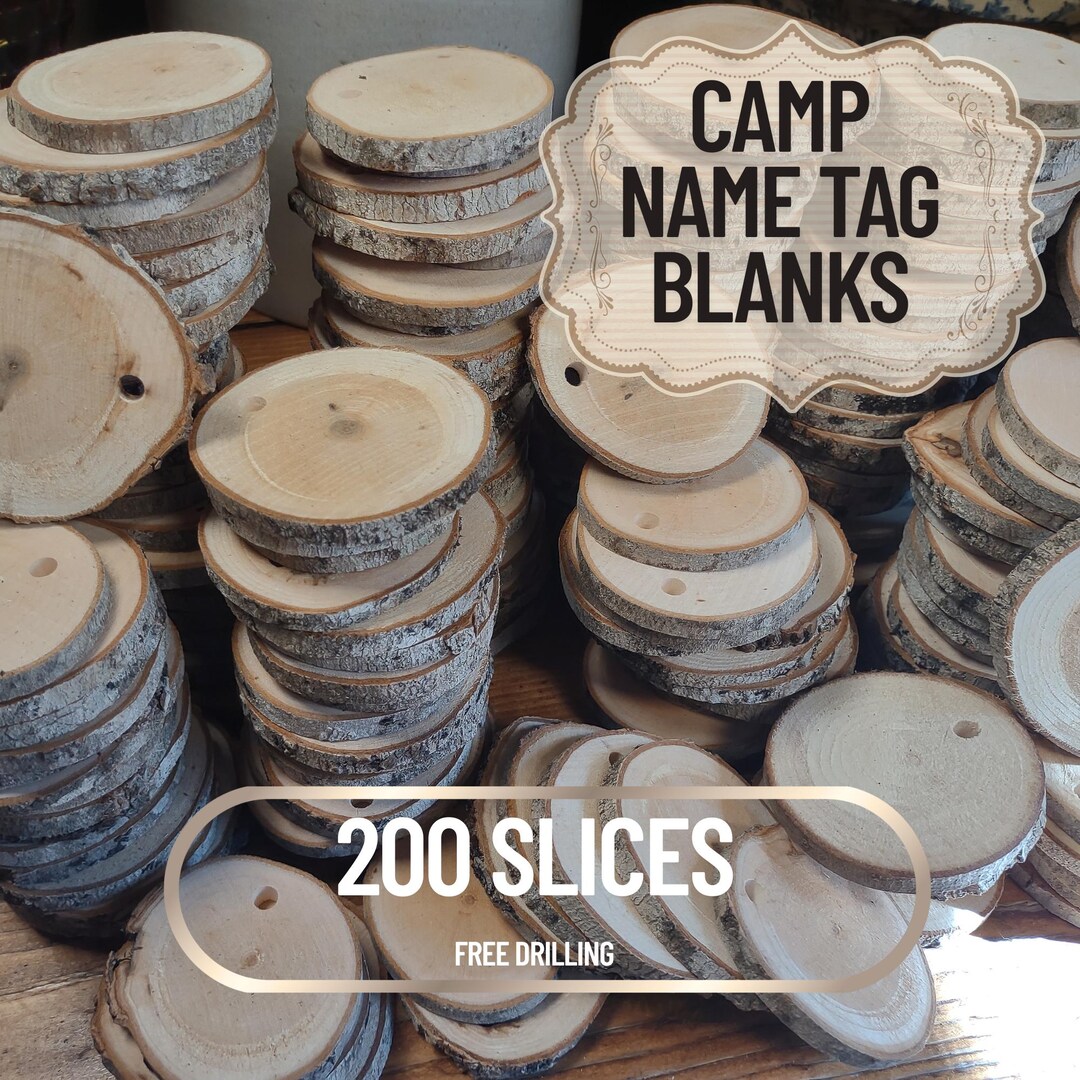 200 Maple Wood Tree Slices 2 to 3 Inch for Camp Name Tags and Crafts ...
