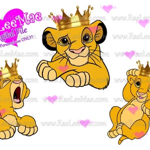 Personnages Digitale Du Roi Lion Bebe Bebe Bebe Simba Roi Nala Etsy