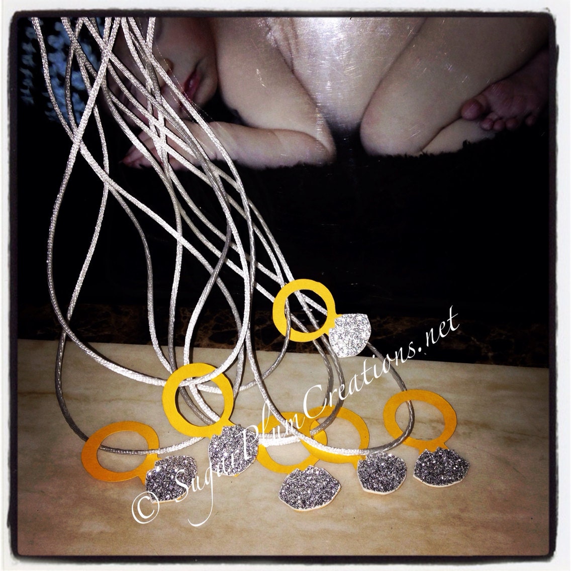 Bridal shower game ring necklace Don't Say Bride Etsy