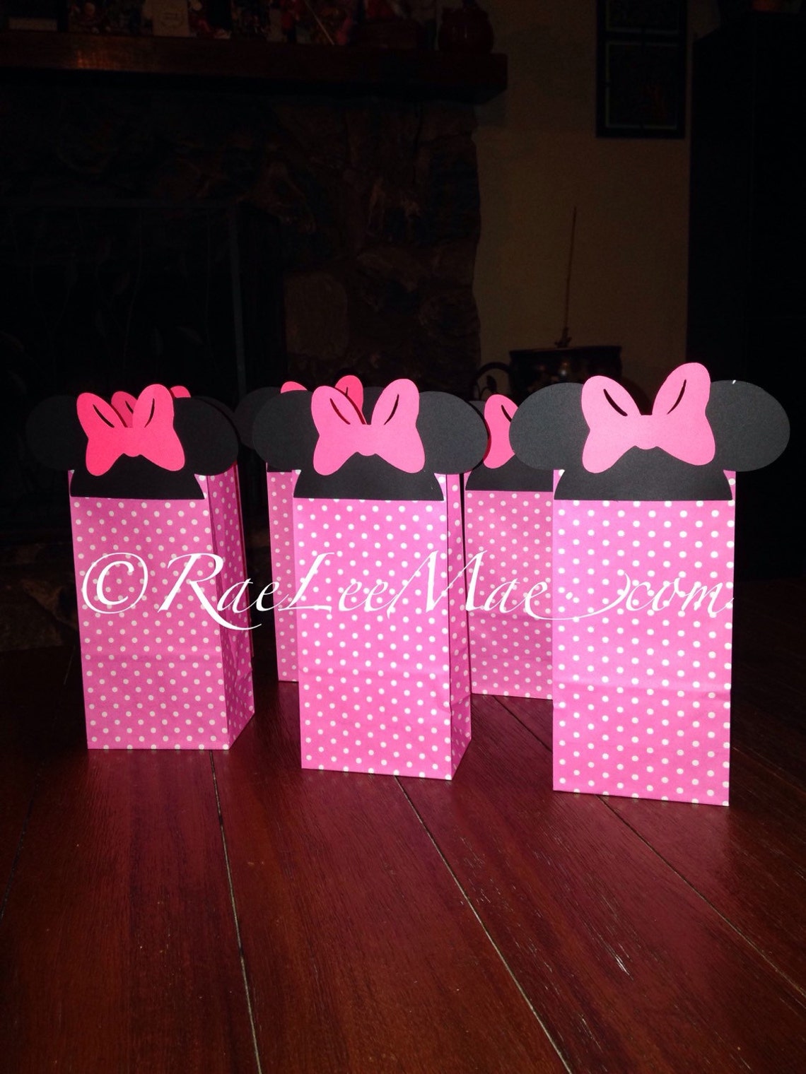 Minnie Mouse Inspired Favor Bags Goody Bags Loot Bags Etsy